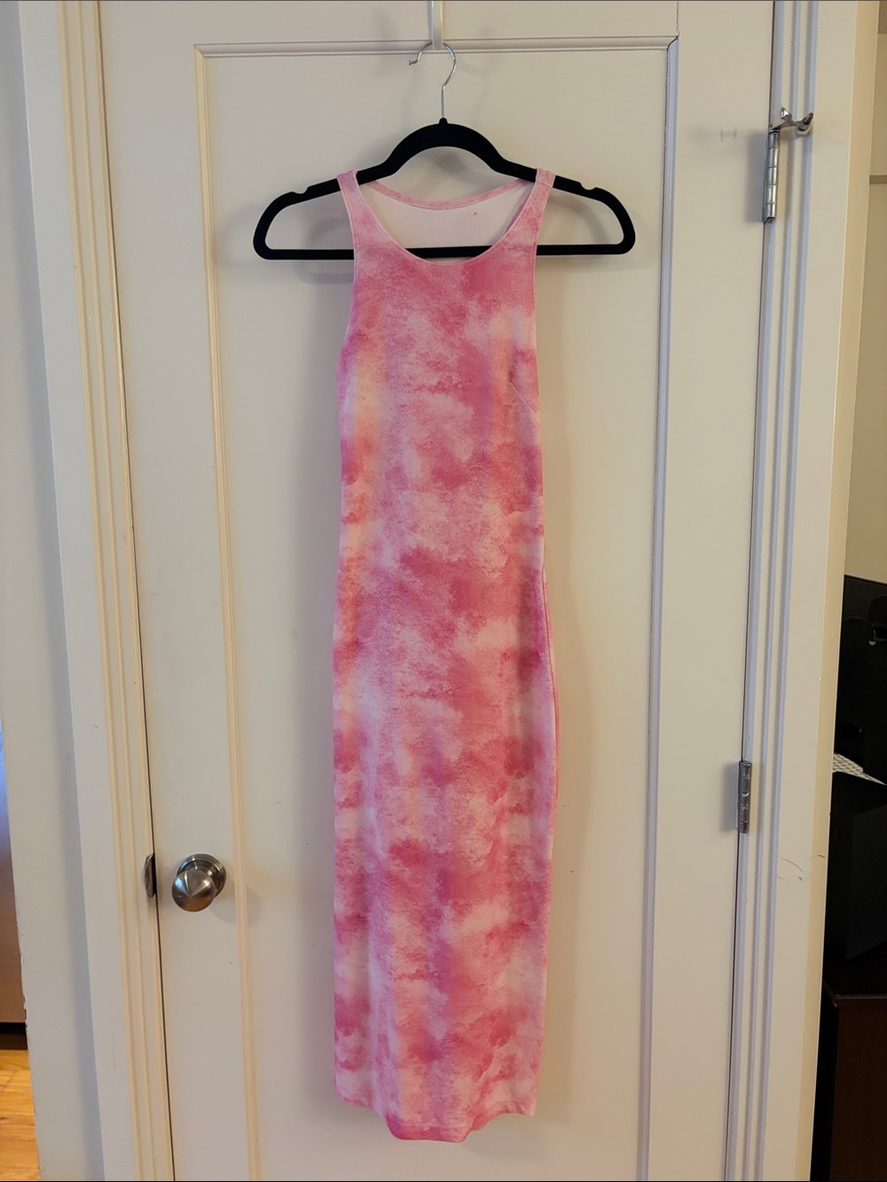 Frankie's Bikinis Pink Tie-Dye Midi Dress